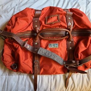 Polo Ralph Lauren Nylon Leather Duffle Bag
